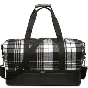 DSW Plaid weekender bag